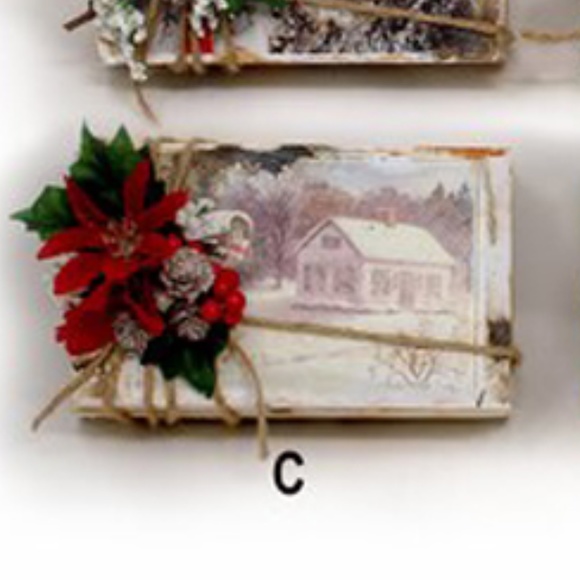 Rustic Christmas Holiday Floral Arrangement Centerpiece, Upcycled, Books, Shabby - Picture 2 of 5